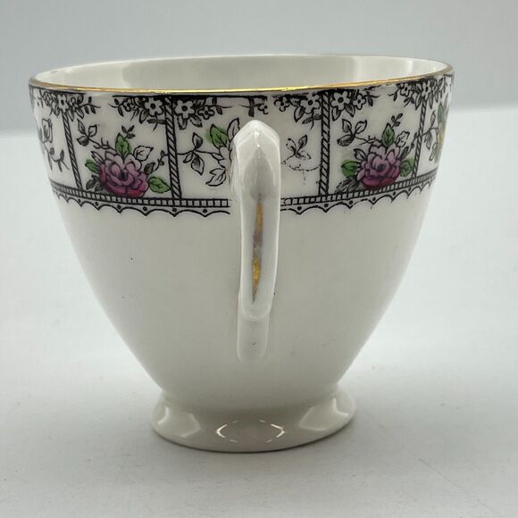 Tea Cup and Saucer Set 1834 Floral Design Fine Bone China Made in England - Picture 3 of 15